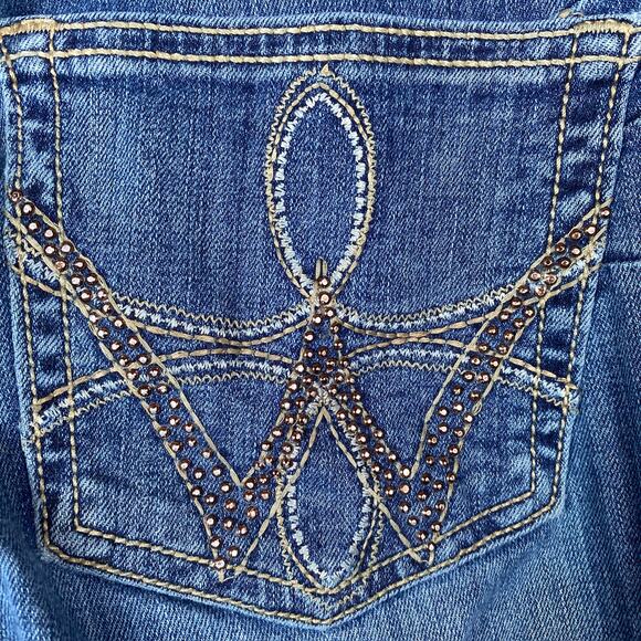 Wrangler Womens Jeans Blue Denim Straight Cotton Blend Stretch 5/6x32(30x31.5) - Picture 11 of 14